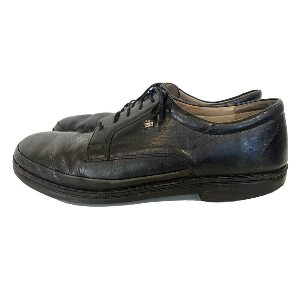 Finn Comfort Men's Oxfords Black Leather Lace Up Ortho Comfort US Sz 11